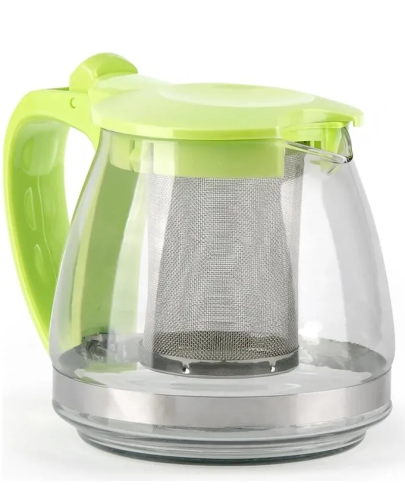 BAROUGE чайник заварочный с металл. ситом цв.зеленый 700мл BF-502